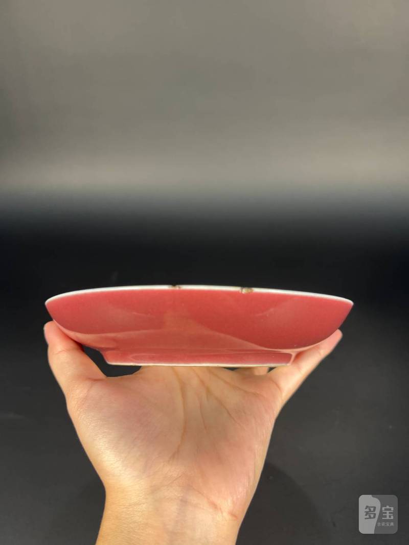 清雍正 霁红釉盘 - 图12